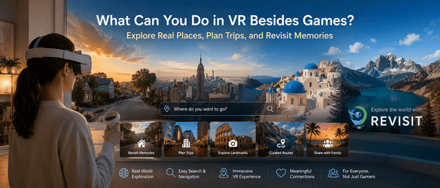 What Can You Do in VR Besides Games? Explore Real Places, Plan Trips, and Revisit Memories