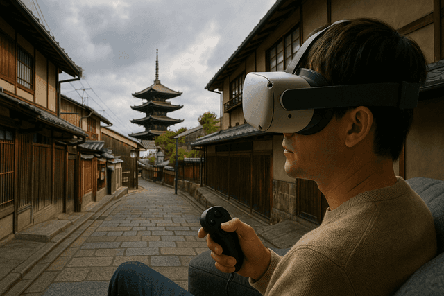 Built as a VR app for Meta Quest rather than a traditional game, it takes Street View and Google Earth imagery and turns them into full-sphere spaces that surround you with VR Travel, Relax, Tourism vibes — whether you are wandering VR Paris, peeking down alleys in VR London, or quietly exploring neighborhoods in VR Japan.