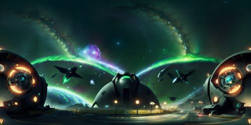 green nebula space