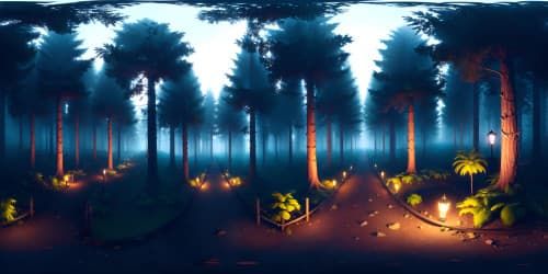 Dark scary forest