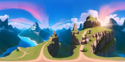a wild an adventurous mountain scape