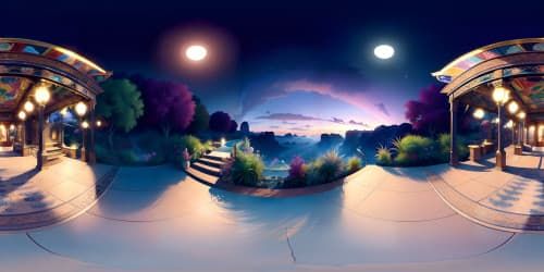 Ultra high-res VR360 masterpiece, exquisite detail, grandeur, top-notch quality, visually immersive. Stunning VR360 canvas, intricate patterns, rich textures, vibrant colors. Pixar-style elegance, nuanced lighting.