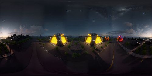 Masterpiece rendering, ultra-high resolution textures, VR360 panoramic lush landscapes, dazzling celestial displays overhead. Realistic immersive VR360, hyper-realistic style, minute intricate details, flawless color transitions. Extreme quality, optical depth enhancement, breathtaking digital artistry.