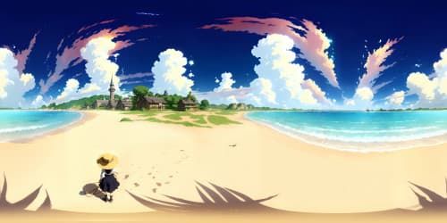VR360, Luffy-inspired scene, ultimate quality. Iconic, signature straw hat floating, grandeur of the open sea. One Piece aesthetic, ultra-high-resolution, vibrant colors. VR360, immersive maritime realm, anime masterpiece.