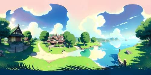 Ultra high-res, VR360 masterpiece, Suzume's iconic lock-up motif. Antique iron padlocks in VR360 sky canvas, offset by ethereal anime-style clouds. Vivid, vibrant color scheme, intricate detailing, best quality VR360 scene
