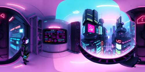 cyberpunk city cute