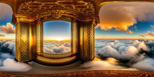 An opulent chamber resplendent with intricate golden filigree, surfaces flawlessly polished to a dazzling sheen, reflecting mesmerizing patterns under perfect lighting, a masterpiece captured in stunning ultra-high resolution detail.