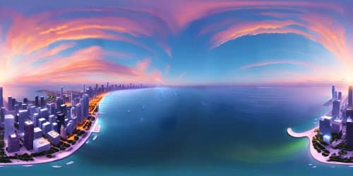 chicago skyline northerly island