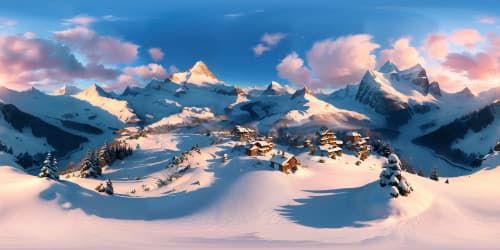 snow mountains in Europe