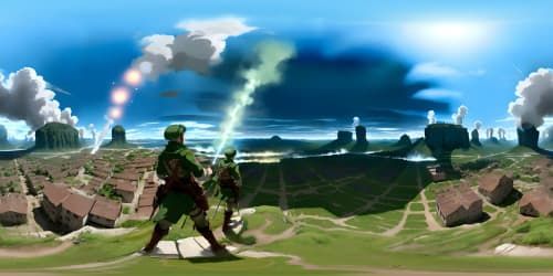 Attack on Titan Soldiers wearing dark green cloak that have a flying wings badge on the back. holding swords on 2 hands