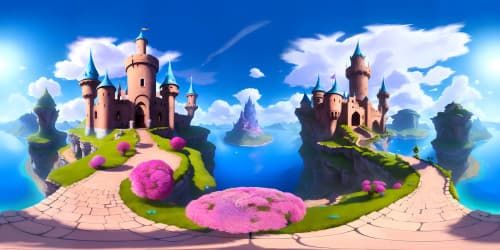 giant spider attacking  castle.