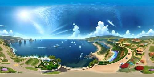 THE OVERLOOK(from a very high place)  of the ocean with an Oversea Highway