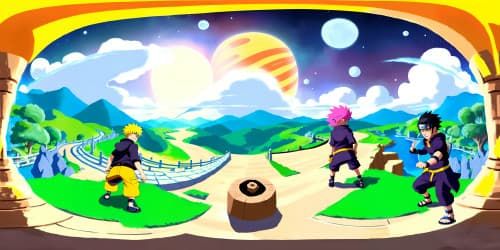 Uzumaki Naruto is fighting with Uchiha Sasuke at The Valley of the End.
