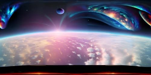 only 2 planets colliding in distant view