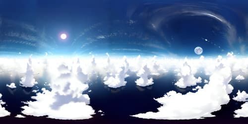 clouds moon