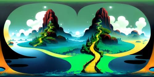 Ultra-high resolution, VR360 masterpiece, superior quality. Chinese ink art, misty clouds enveloping VR360 view. Solitary boat drifting, tranquil, frigid river. Classic, traditional style