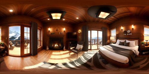Cozy luxurious mountain lodge