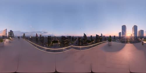 city sun set view