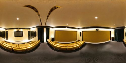 Luxyprivate cinema settings with lots of tons of gold
