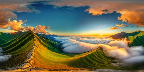 A perfect recreation of Bliss Hill, reminiscent of the Windows XP wallpaper, with undulating emerald hills set against a flawlessly clear azure sky, illuminated by the golden hues of a breathtaking sunset, rendered in exquisite, ultra-high resolution detail - a digital opus of unparalleled quality and beauty.