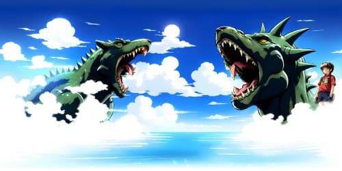 Godzilla on the ocean