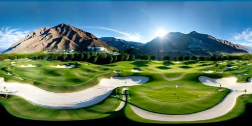 birdseye view over ga et palm springs golf course