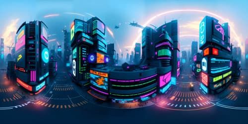 a cyberpunk city