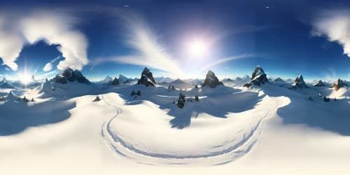 mountains completely covered with snow