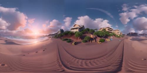 sunrise on beach post-apocalyptic