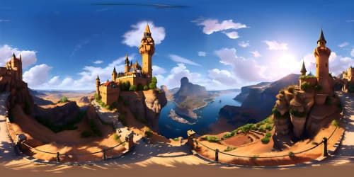 Gothic style High castles. in the sun set.