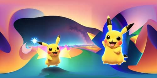 Pikachu holds a marshmallow