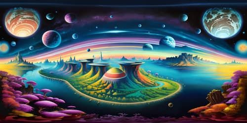 Ultra HD VR360, peanuts as celestial bodies, galaxy backdrop. Masterpiece quality, hyper-realistic style. Smooth, shiny peanut planets, massive, nebulous cloud formations. Comical, playful spin on cosmic VR360 panorama.