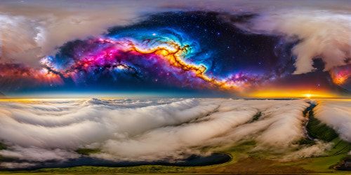 An exquisite, ultra-high resolution rendering of a cosmic tapestry, resplendent with vivid hues, swirling tendrils, and glittering stars, a mesmerizing masterpiece capturing the surreal beauty of a vibrant space nebula.
