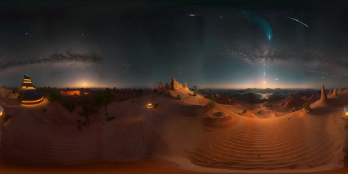 An alien planet with unique bioluminescent flora