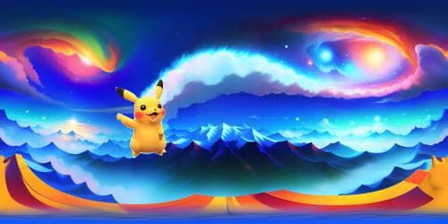 Pikachu on a SNOWBOARD