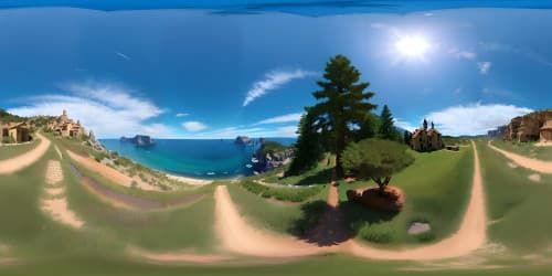Artistic masterpiece, top-tier VR360 quality, ultra high resolution, emphasis on magnificent sky scenes