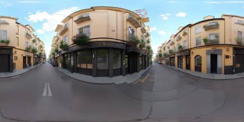 super realistic city  view from a window