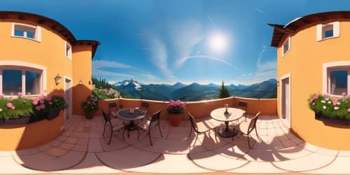 italian mountain balcony view
