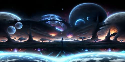 giant alien planet sky
