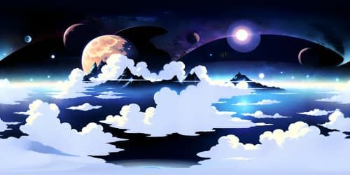 VR360 scene: ultra-high-resolution masterpiece, crystal-clear celestial views, luminary constellations, depth-rich nebulae. Style: photorealistic digital painting, chromatic brilliance, meticulous detail, ethereal elegance. Grand, expansive VR360 canvas.