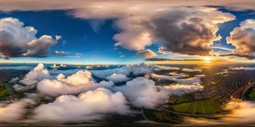 Clouds above a city