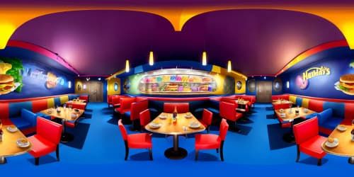 game five night at freddy's restaurant, with u.s. 90s fast food style