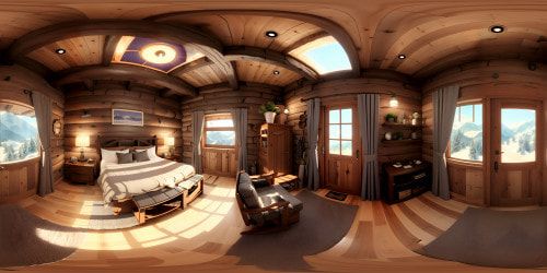 Peaceful mountain cabin