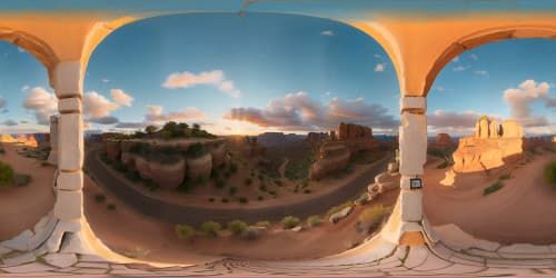 Best quality, masterpiece, ultra high res, canyon vista at sunset