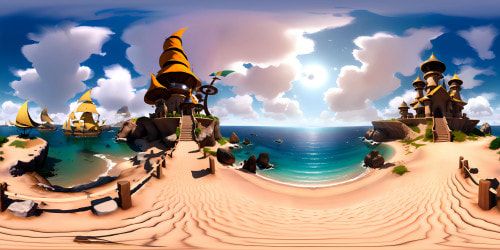Beach on an island 