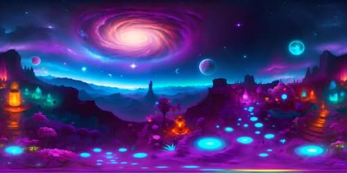 surreal, lush, trippy, fractal, realistic, space, modern