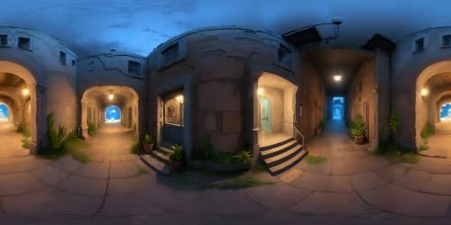 abandoned city night