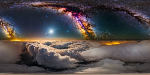 An immaculate, flawlessly detailed view of the infinite void, showcasing swirling cosmic dust, distant galaxies, shining stars, and a radiant, eternal cosmic glow, a spectacular work of art.