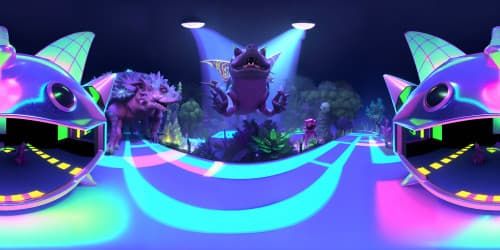 demonic anthropomorphic axolotls from the depths of terror