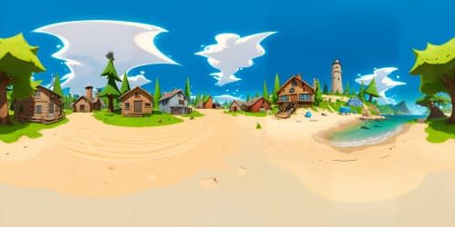 ultra high resolution VR360 view, l'ile du chapitre 3 de Fortnite, pristine panorama, VR360 virtual artistry, immersive masterpiece